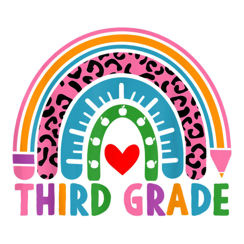 Third Grade Teacher Leopard Rainbow 3rd Grade Teacher Funny V-neck Tee | Artistshot