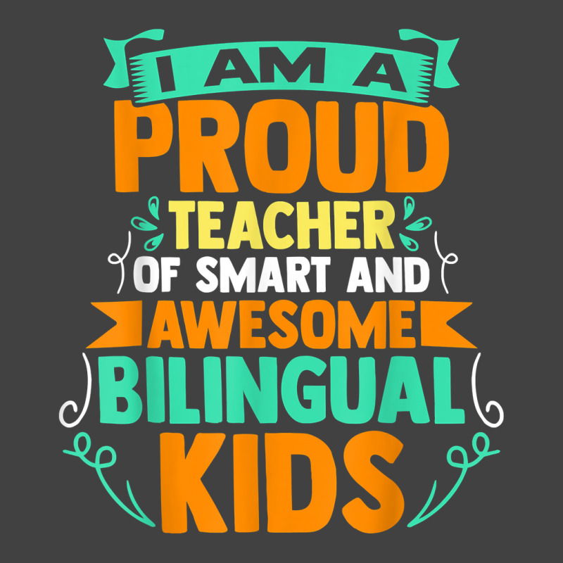 Proud School Teacher Bilingual Kids T Shirt Vintage T-Shirt by roussoevjaapg6u | Artistshot