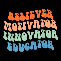 Believer Motivator Innovator Educator Retro Teacher T Shirt Men's 3/4 Sleeve Pajama Set | Artistshot