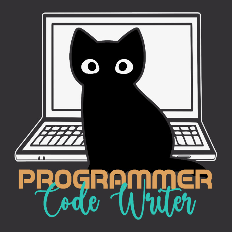 Funny Cat Programmer Code Writer Programming Codin Vintage Hoodie | Artistshot