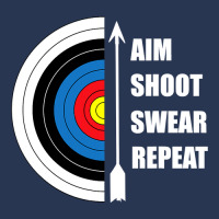 Archery Aim Shoot Swear Repeat Target Arrow Funny T Shirt Men Denim Jacket | Artistshot