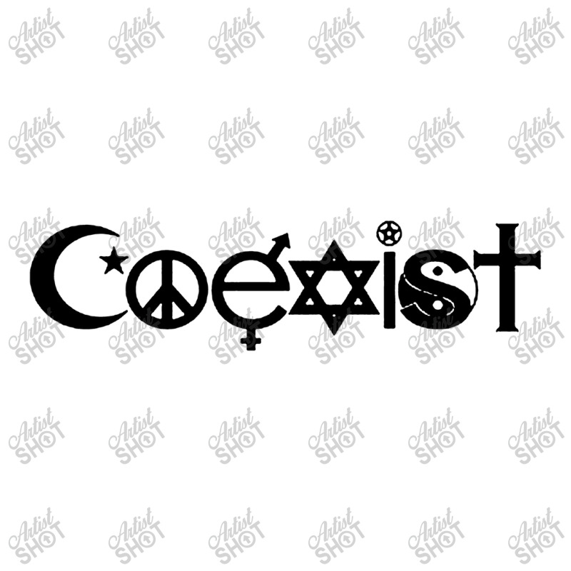 Coexist Symbole1 V-neck Tee | Artistshot