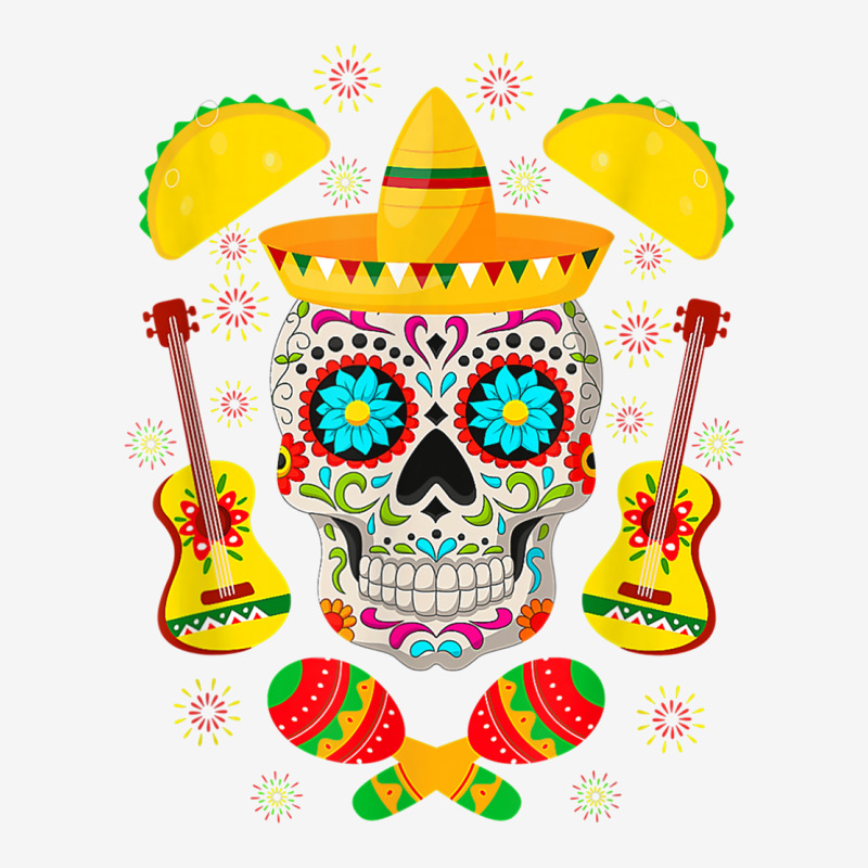 Fiesta Party Sugar Skull Rose Calavera Mexican Cinco De Mayo Adjustable Cap by CharlesLCross | Artistshot