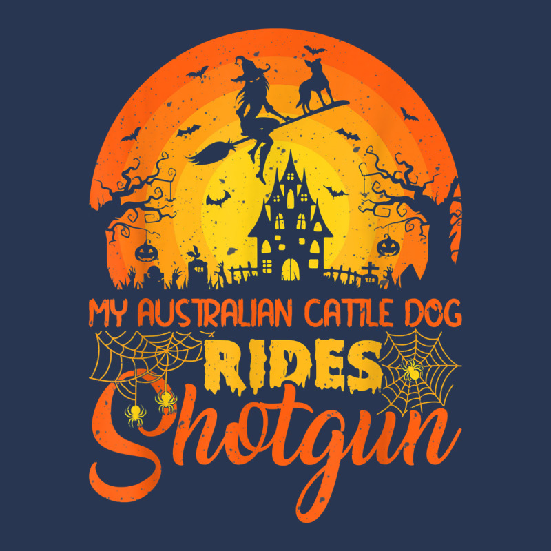 Vintage Sunset Australian Cattle Dog Ride Shotgun Halloween T Shirt Ladies Denim Jacket by cucciailleveretcq | Artistshot