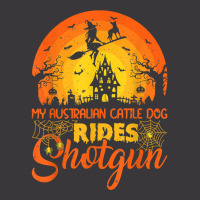 Vintage Sunset Australian Cattle Dog Ride Shotgun Halloween T Shirt Ladies Curvy T-shirt | Artistshot