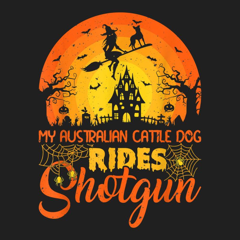 Vintage Sunset Australian Cattle Dog Ride Shotgun Halloween T Shirt Ladies Polo Shirt by cucciailleveretcq | Artistshot