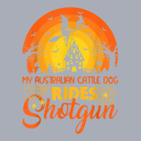 Vintage Sunset Australian Cattle Dog Ride Shotgun Halloween T Shirt Tank Dress | Artistshot