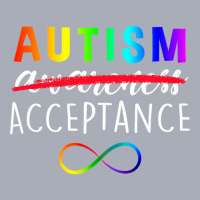 Autism   Red Instead   Acceptance Not Awareness T Shirt Tank Dress | Artistshot