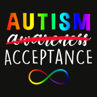 Autism   Red Instead   Acceptance Not Awareness T Shirt Scorecard Crop Tee | Artistshot