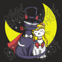 Moonlight Cats Ladies Fitted T-shirt | Artistshot