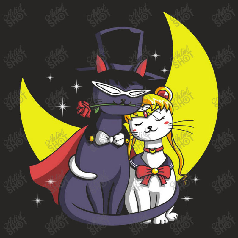 Moonlight Cats Ladies Fitted T-Shirt by Valerie_Art | Artistshot