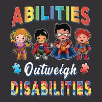 Autism Awareness Boy Abilities Outweigh Disabilities Teacher T Shirt Vintage Hoodie And Short Set | Artistshot