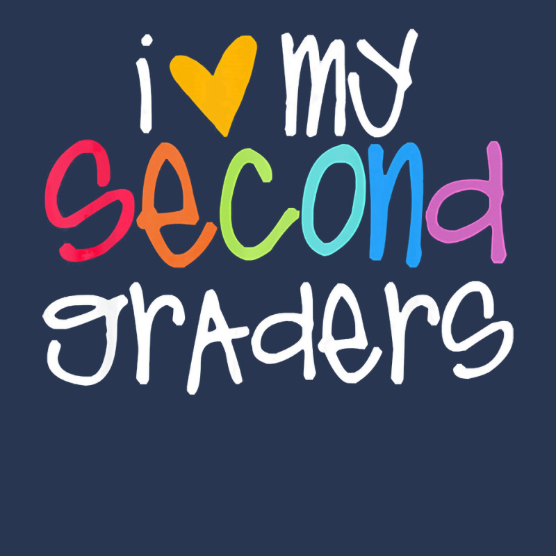 2nd Grade Teacher Shirts I Love My Second Graders Men Denim Jacket | Artistshot