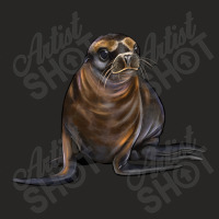 Sea Lion Illustrations Ladies Fitted T-shirt | Artistshot