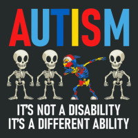 Dabbing Skeleton Not A Disability Autism Awareness Women's Triblend Scoop T-shirt | Artistshot