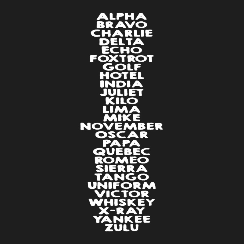 Phonetic Alphabet Classic T-shirt | Artistshot