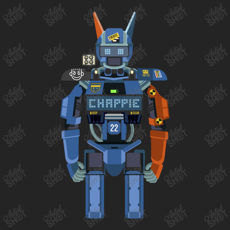 Chappie Flat Fanart 3/4 Sleeve Shirt | Artistshot