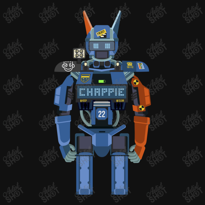 Chappie Flat Fanart Pin-back Button | Artistshot