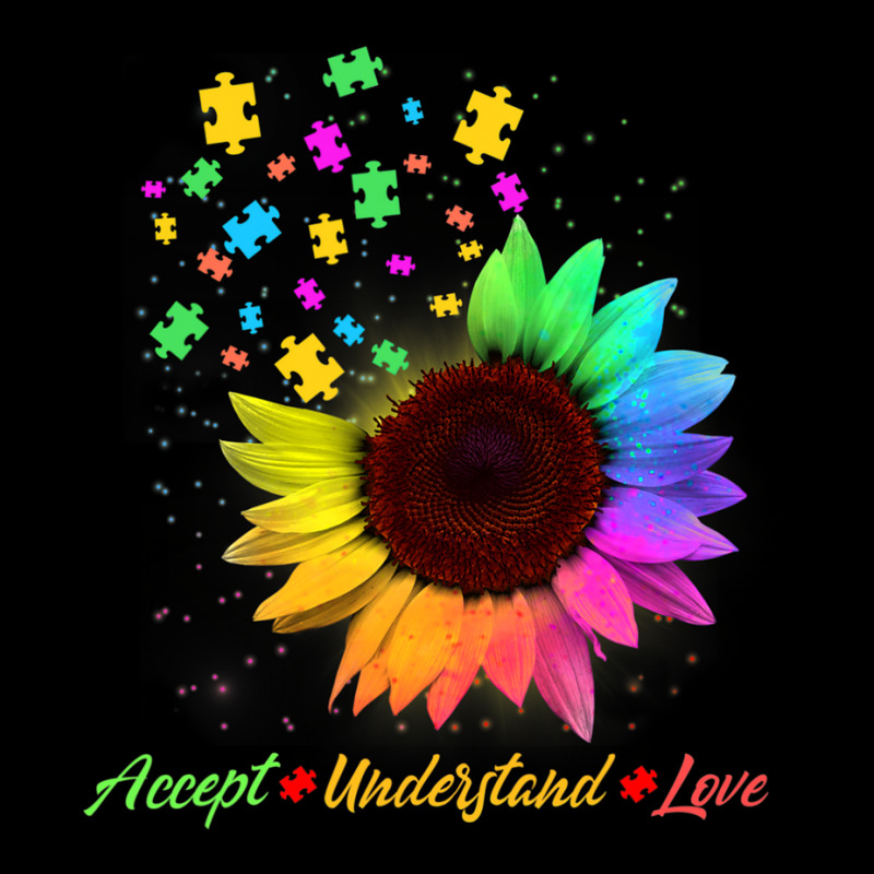 Sunflower Autism Awareness Day Accept Understand Love Women's V-Neck T-Shirt by LindsayYuha | Artistshot