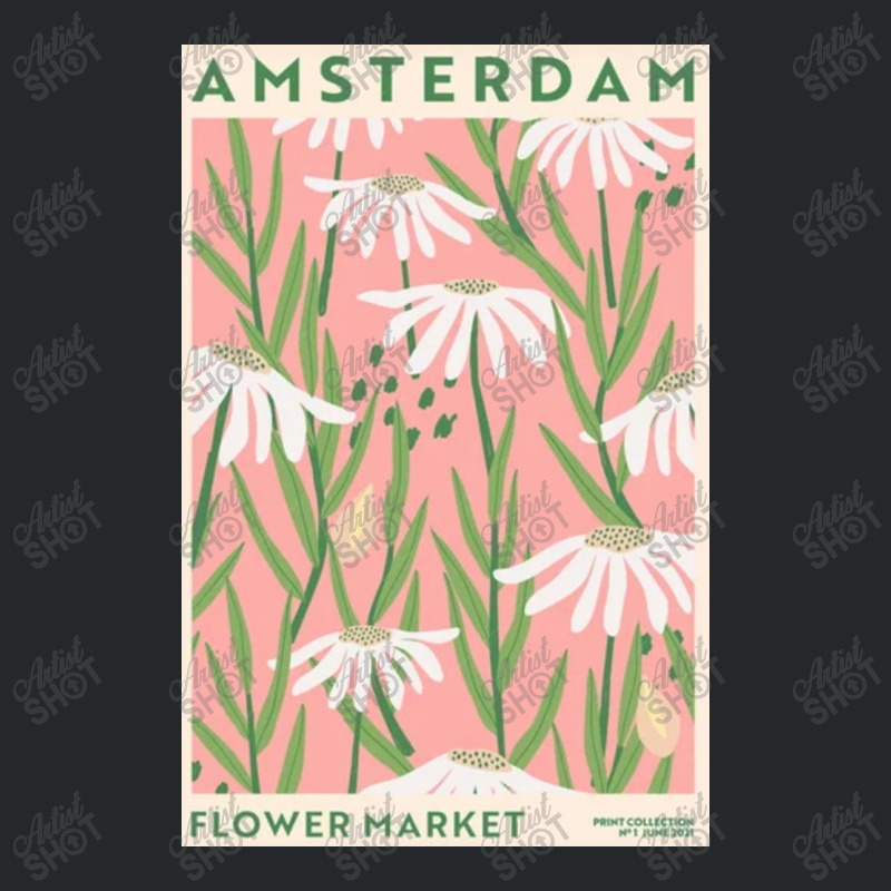 Flower Market - White Flower Amsterdam Crewneck Sweatshirt by DorothyDecker | Artistshot