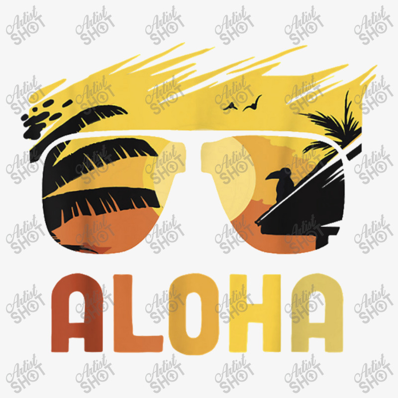 Aloha Hawaii Hawaiian Island Sunglasses Palm Funny Hawaiian Ladies Fitted T-Shirt by michaelnaher | Artistshot