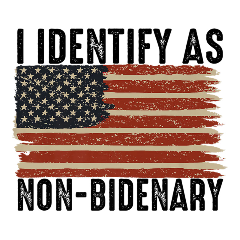 Funny I Identify As Non Bidenary Anti Joe Biden Us Flag Premium T Shir Men's T-shirt Pajama Set | Artistshot