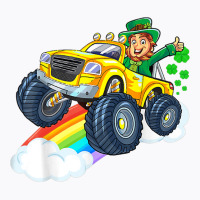 St Patricks Day Leprechaun Monster Truck Lucky Shamrock Boys Premium T T-shirt | Artistshot