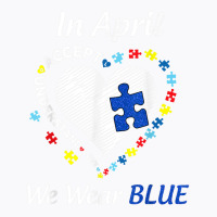 Autism Rainbow In April We Wear Blue Autism Awareness Month T Shirt T-shirt | Artistshot