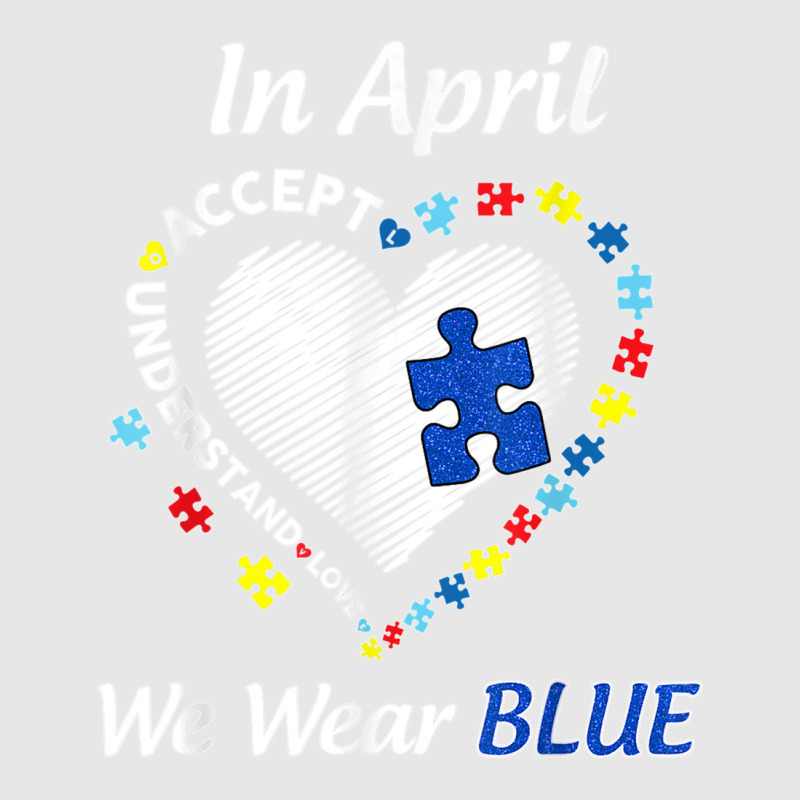 Autism Rainbow In April We Wear Blue Autism Awareness Month T Shirt Unisex Jogger | Artistshot