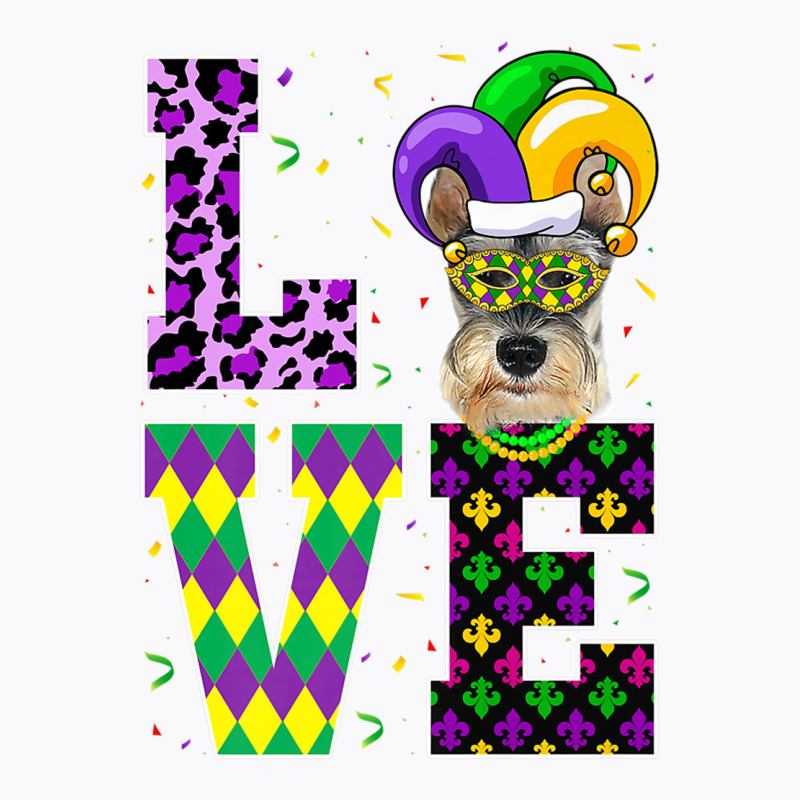 I Love Mardi Gras Festival Party Lover Funny Schnauzer Dog Premium T S T-shirt | Artistshot