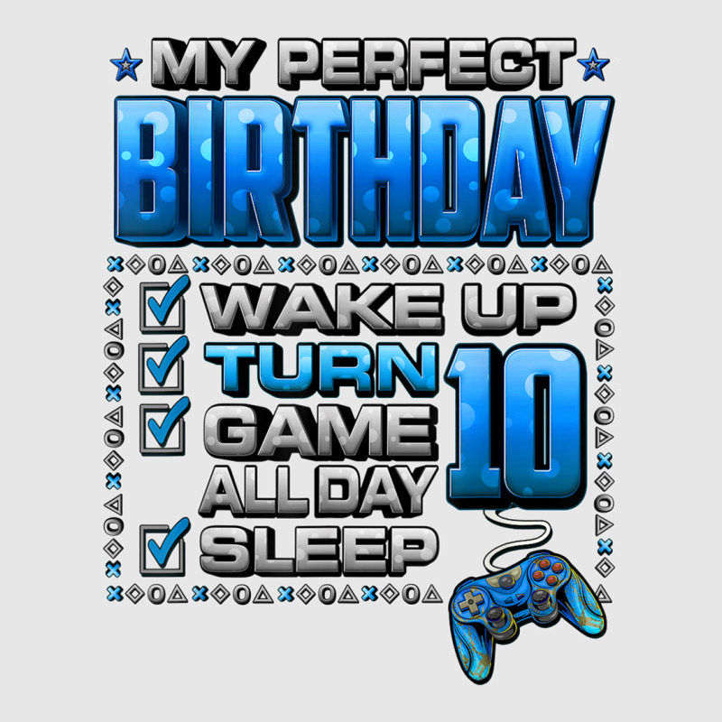 Wake Up Turn 10 Game All Day Shirt Gamer 10th Birthday Party T Shirt Hoodie & Jogger Set | Artistshot