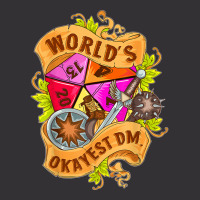 World Okayest Dm D20 Dice Gaming Rpg Board Games T Shirt Vintage Hoodie | Artistshot