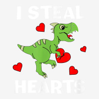 Cute Kids Dinosaur Valentines Day Lover I Steal Hearts T Shirt Landscape Canvas Print | Artistshot