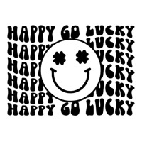 Happy Go Lucky Smiley Face Irish Shamrocks St Patricks Day Premium T S V-neck Tee | Artistshot