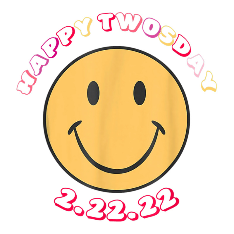 Happy Twosday Tuesday February 22nd 2022 Retro Smiley Face T Shirt Crewneck Sweatshirt | Artistshot