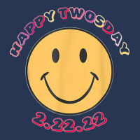 Happy Twosday Tuesday February 22nd 2022 Retro Smiley Face T Shirt Men Denim Jacket | Artistshot