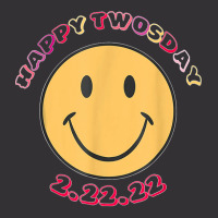 Happy Twosday Tuesday February 22nd 2022 Retro Smiley Face T Shirt Vintage Hoodie And Short Set | Artistshot