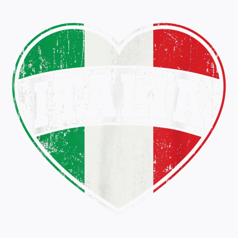 Italy Italia Italian Flag Heart Retro Vintage Design T Shirt T-shirt | Artistshot