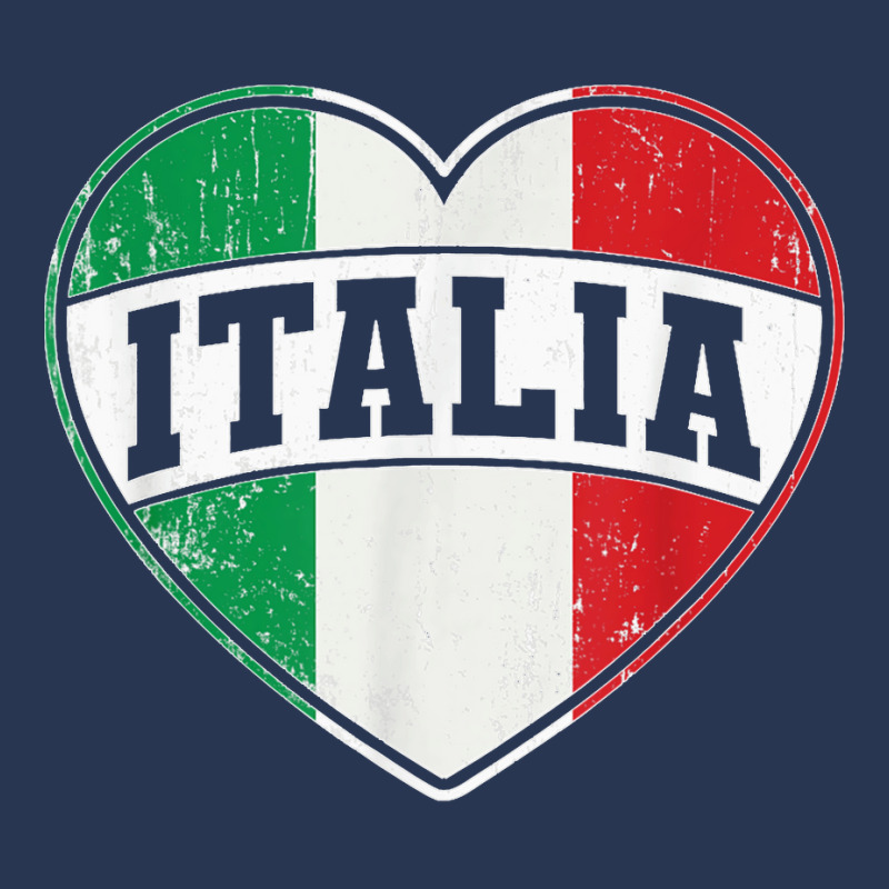 Italy Italia Italian Flag Heart Retro Vintage Design T Shirt Men Denim Jacket | Artistshot