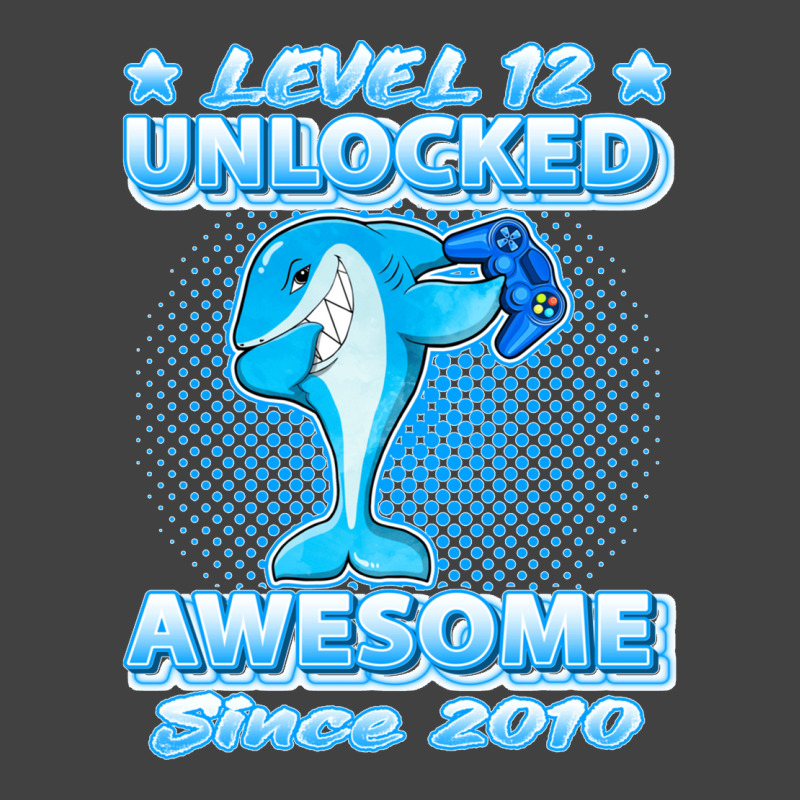 Level 12 Unlocked Born In 2010 Dabbing Shark 12th Birthday Pullover Ho Vintage T-shirt | Artistshot