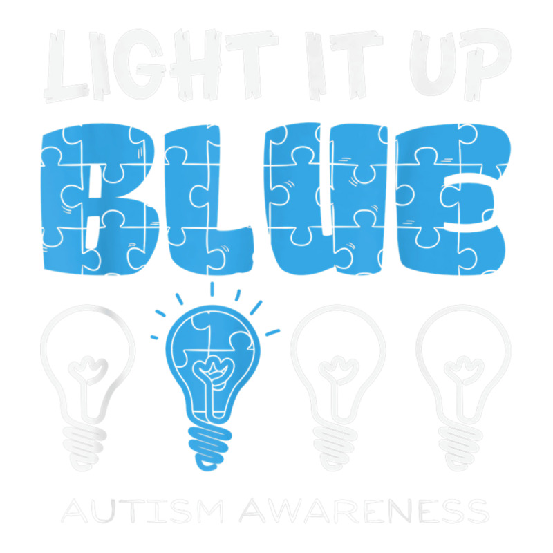 Light It Up Blue Autism Awareness April Mom Dad Kids Puzzle T Shirt Crewneck Sweatshirt | Artistshot