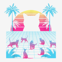 Vaporwave Cats Palm Trees Aesthetic Japanese Kawaii T Shirt Classic T-shirt | Artistshot