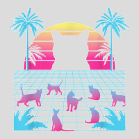 Vaporwave Cats Palm Trees Aesthetic Japanese Kawaii T Shirt Men's Polo Shirt | Artistshot