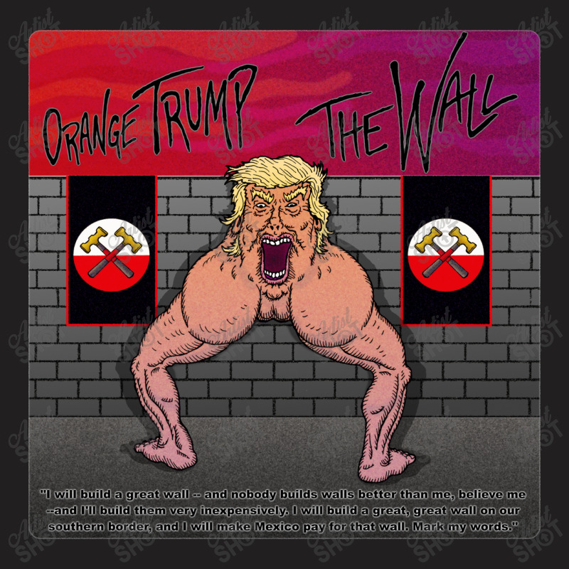 Orange Trump - The Wall Kids T-shirt T-shirt | Artistshot