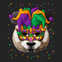 Panda Mardi Gras T  Shirt Panda Mardi Gras Animal Face Carnival Jester 3/4 Sleeve Shirt | Artistshot