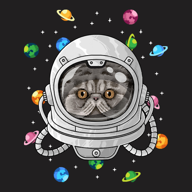 Persian Astronaut T  Shirt Persian Astronaut Cat Deep In Space Cosmic T-shirt | Artistshot