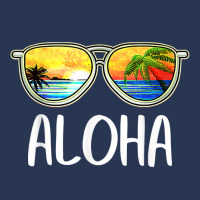 Aloha Hawaii Hawaiian Island Sunglasses Palm Trees Beach T Shirt Ladies Denim Jacket | Artistshot