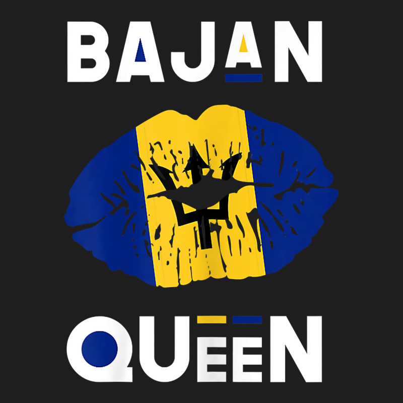 Womens Bajan Queen Shirt Barbados Flag Lips Barbadian Pride T Shirt Classic T-shirt by apolitery | Artistshot