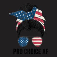 Pro Choice Af Reproductive Rights   Messy Bun Us Flag Tank Top T-shirt | Artistshot