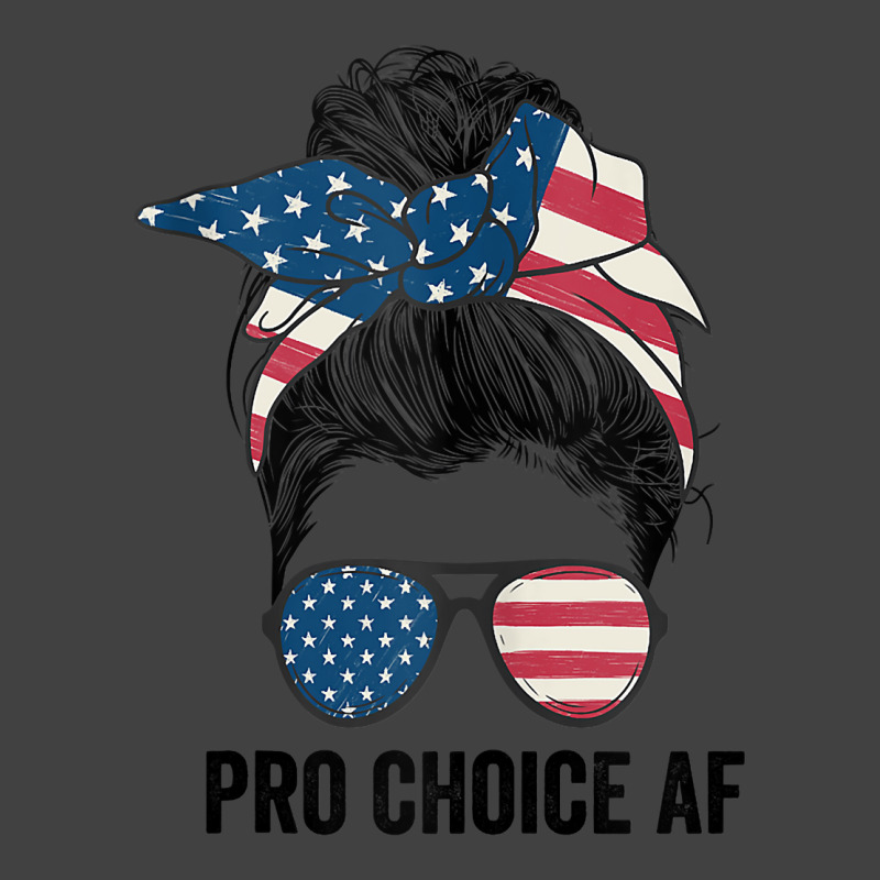 Pro Choice Af Reproductive Rights   Messy Bun Us Flag Tank Top Vintage T-shirt | Artistshot